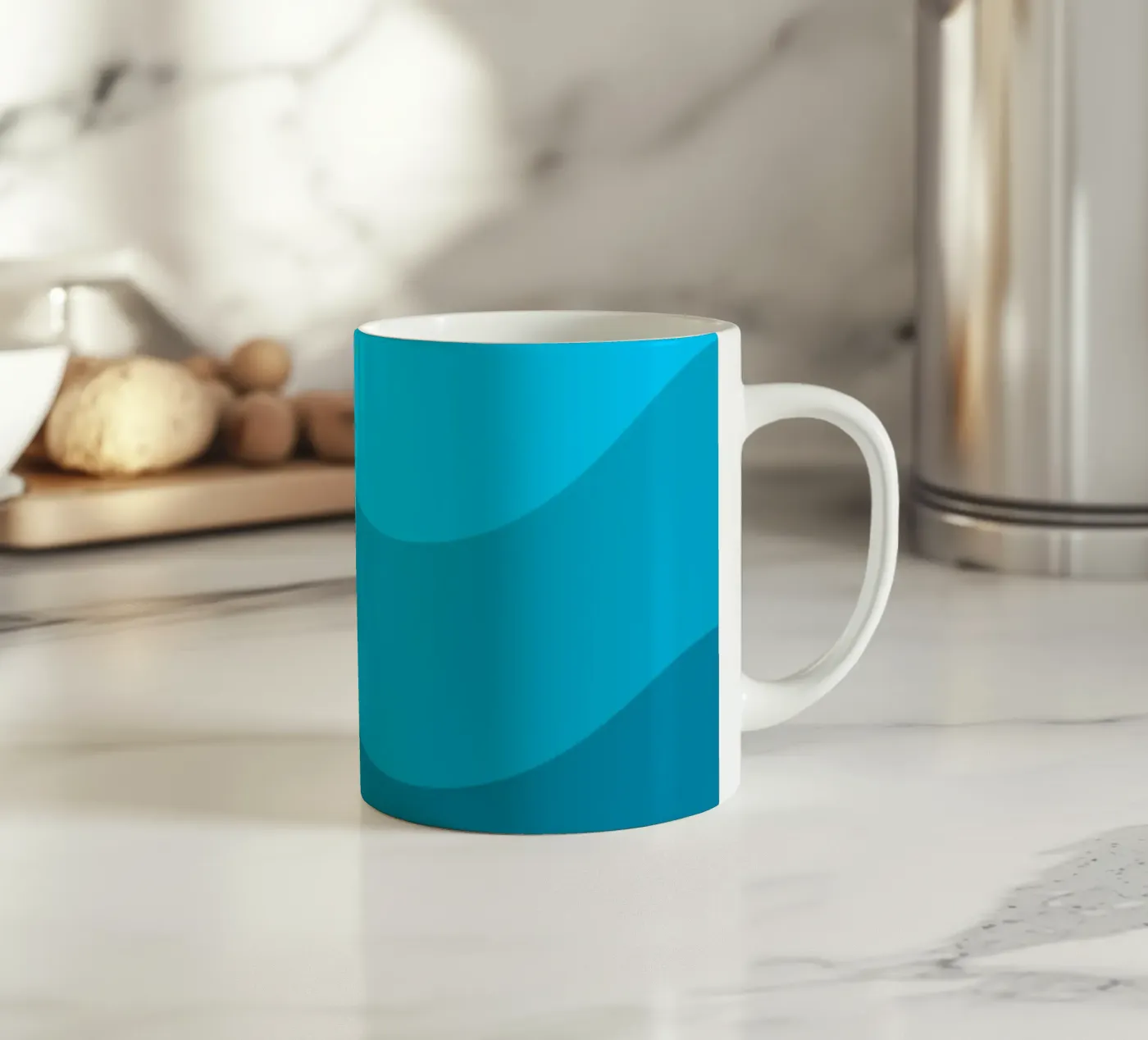 Blue gradient design ceramic mug by baobabprintstore