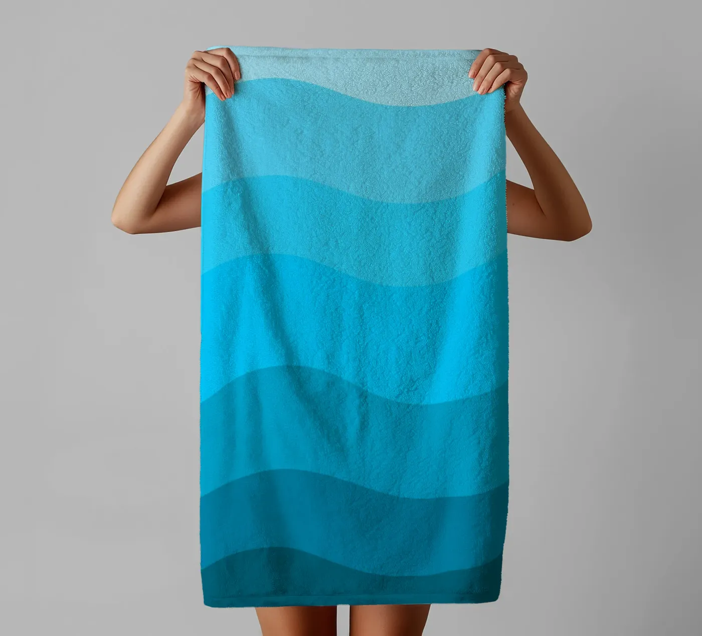 Blue gradient design towel by baobabprintstore