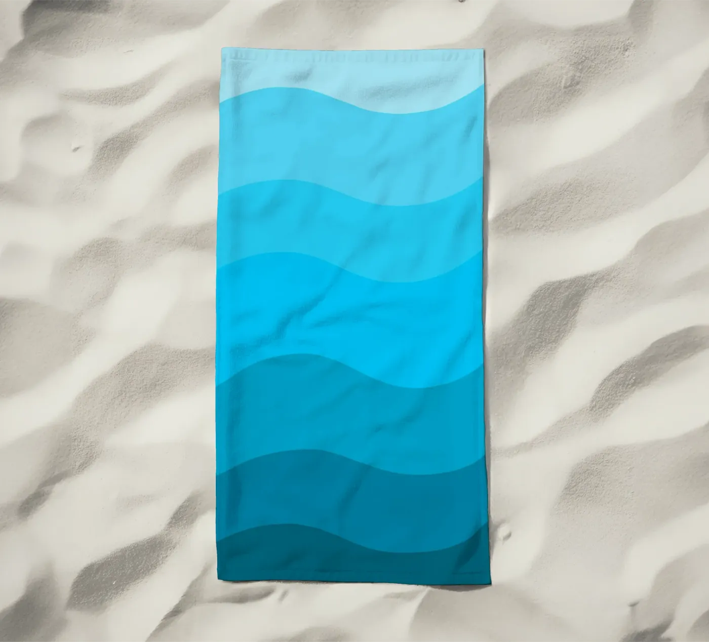Blue gradient design telo mare da baobabprintstore