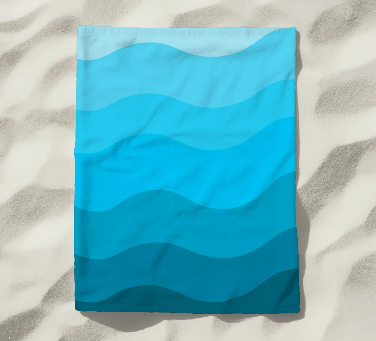 Blue gradient design telo mare da baobabprintstore