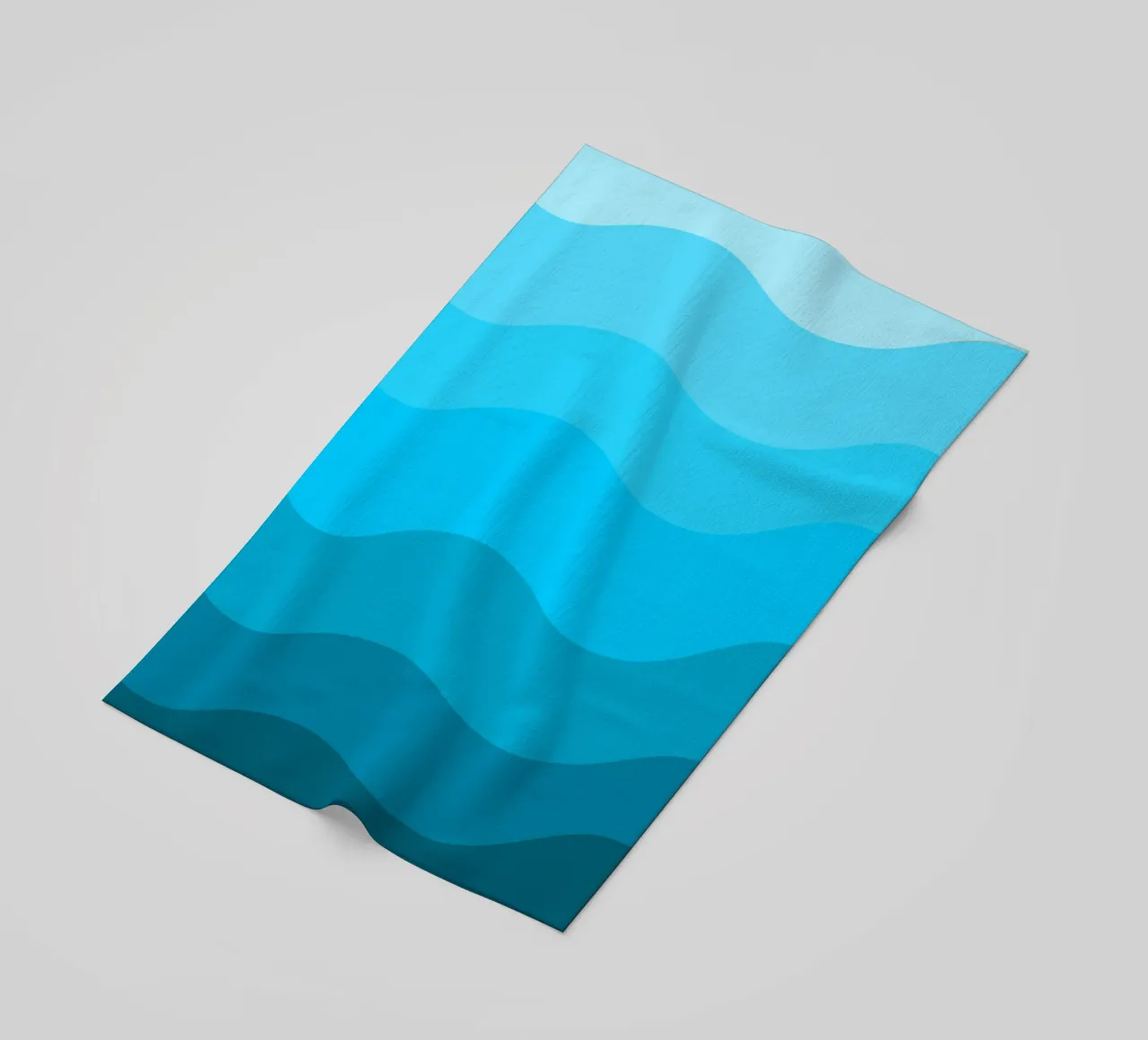 Blue gradient design telo mare da baobabprintstore