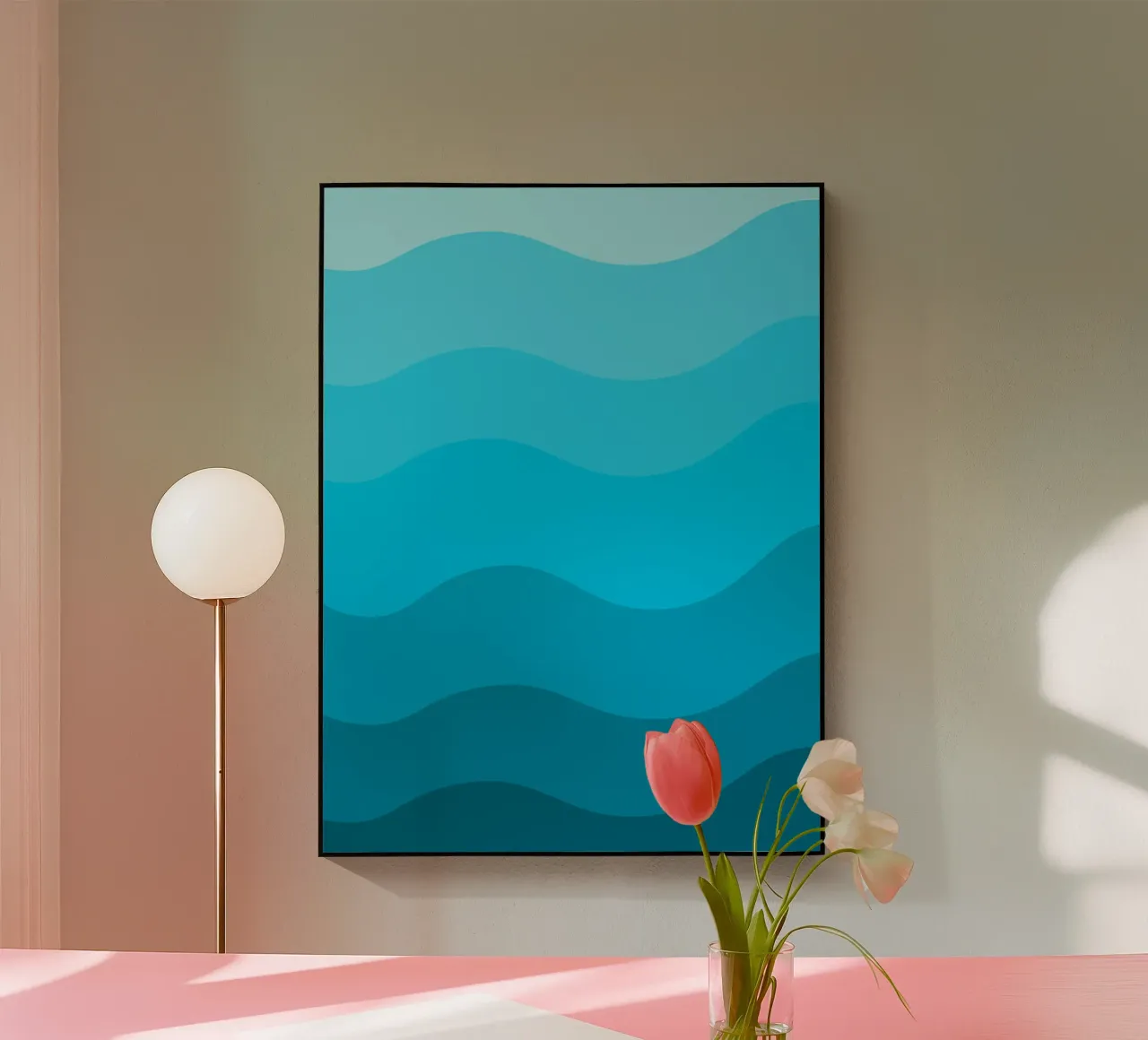 Blue gradient design plexiglass da baobabprintstore