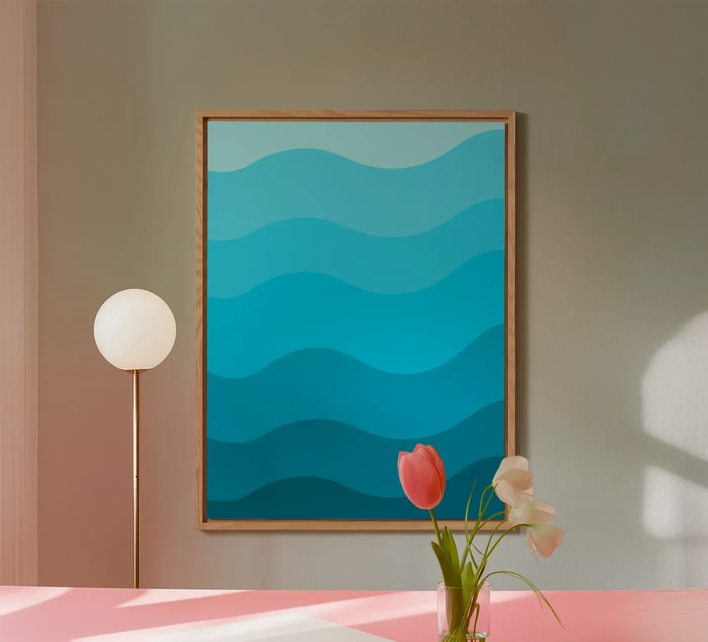 Blue gradient design alluminio dibond da baobabprintstore