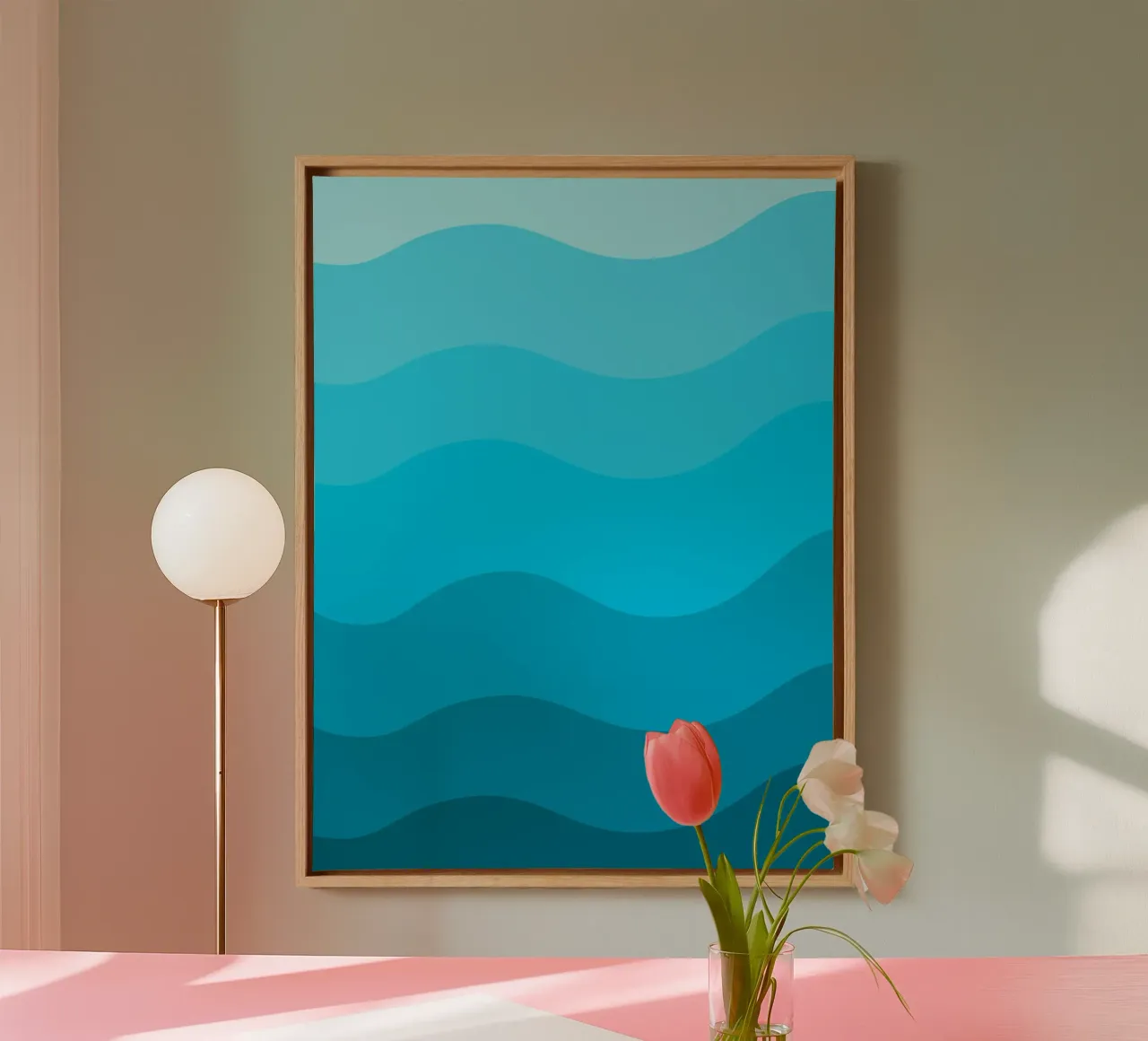 Blue gradient design tela con Cornice a cassetta da baobabprintstore