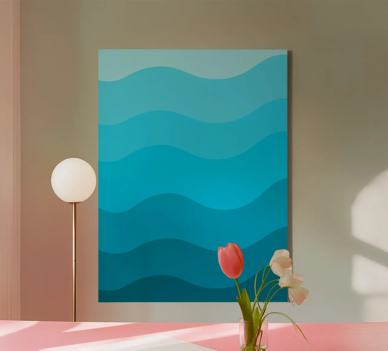 Blue gradient design tela con Cornice a cassetta da baobabprintstore