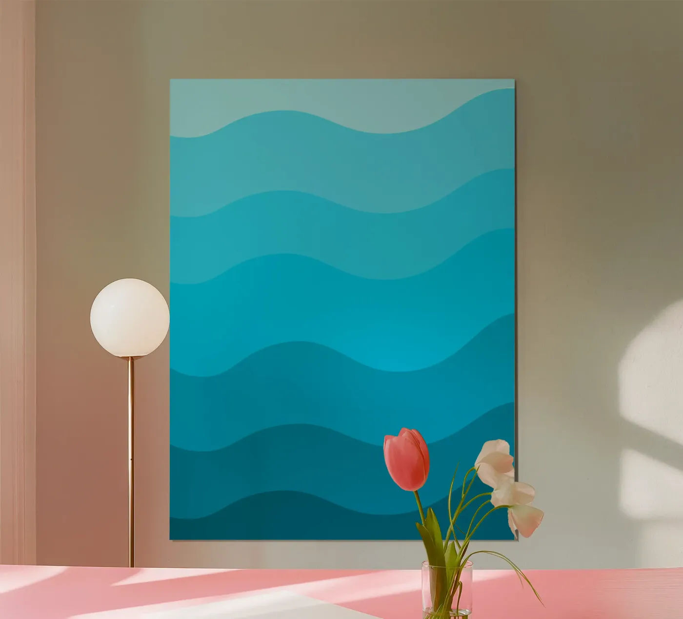 Blue gradient design poster van baobabprintstore