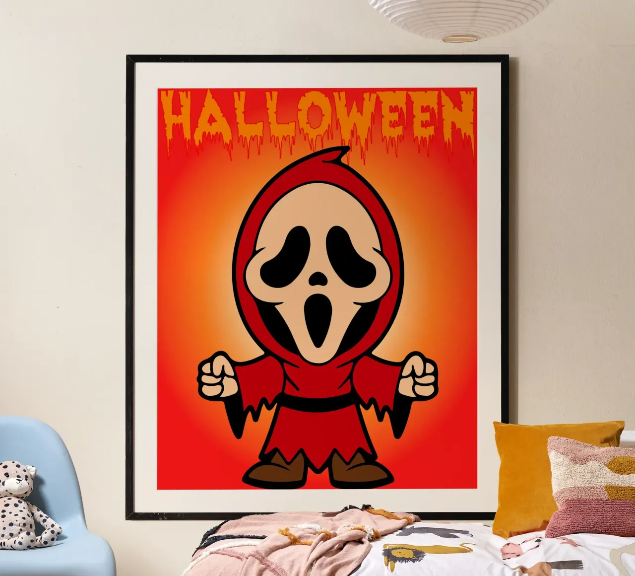 fantasma scheletro halloween poster da onechoice