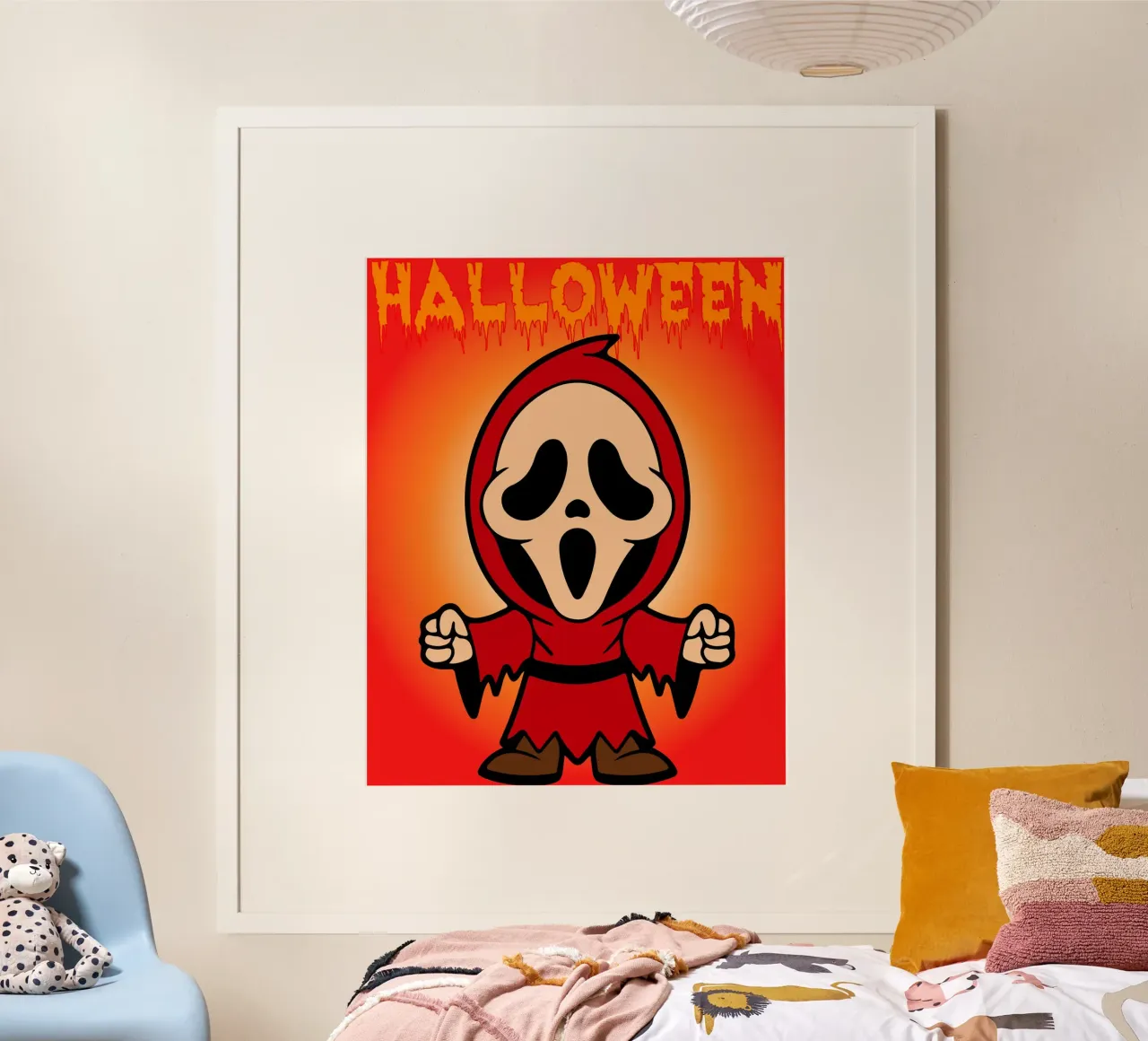 fantasma scheletro halloween poster da onechoice