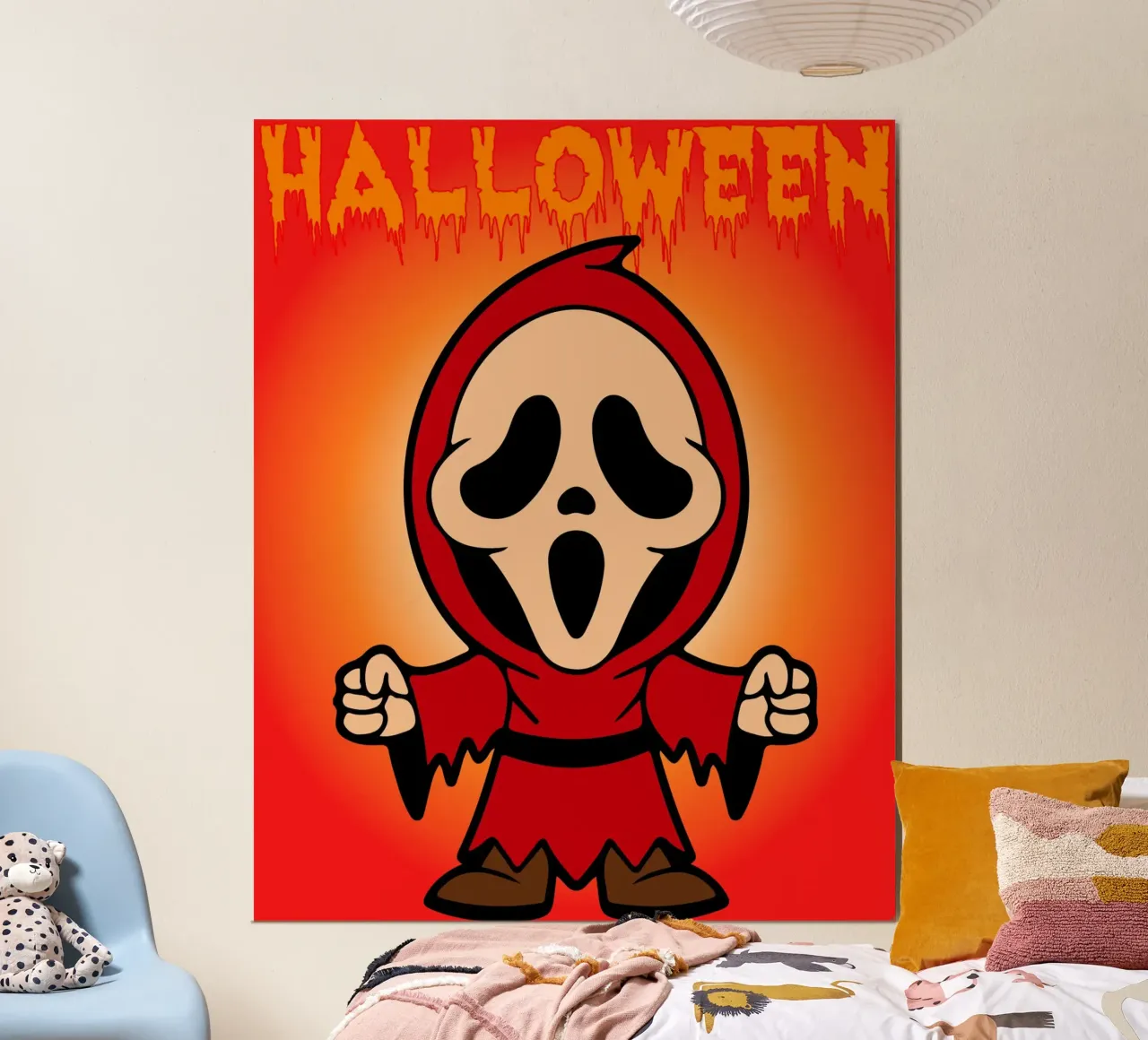 fantasma scheletro halloween poster da onechoice