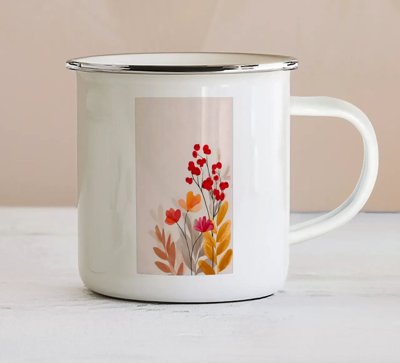 Arte floreale tazza in smalto da Studio Verde