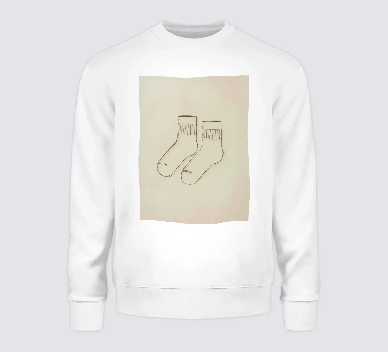 Due calzini casual sono disegnati con semplici linee nere felpa da DesignDoodle