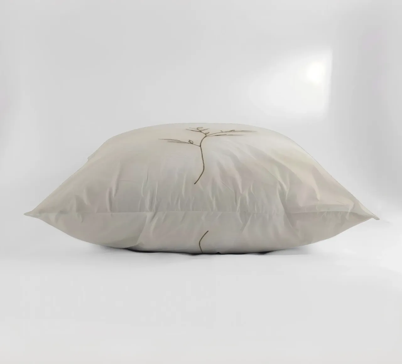 minimalistic Simple plant sketch on off-white background decorative cushion by DesignDoodle
