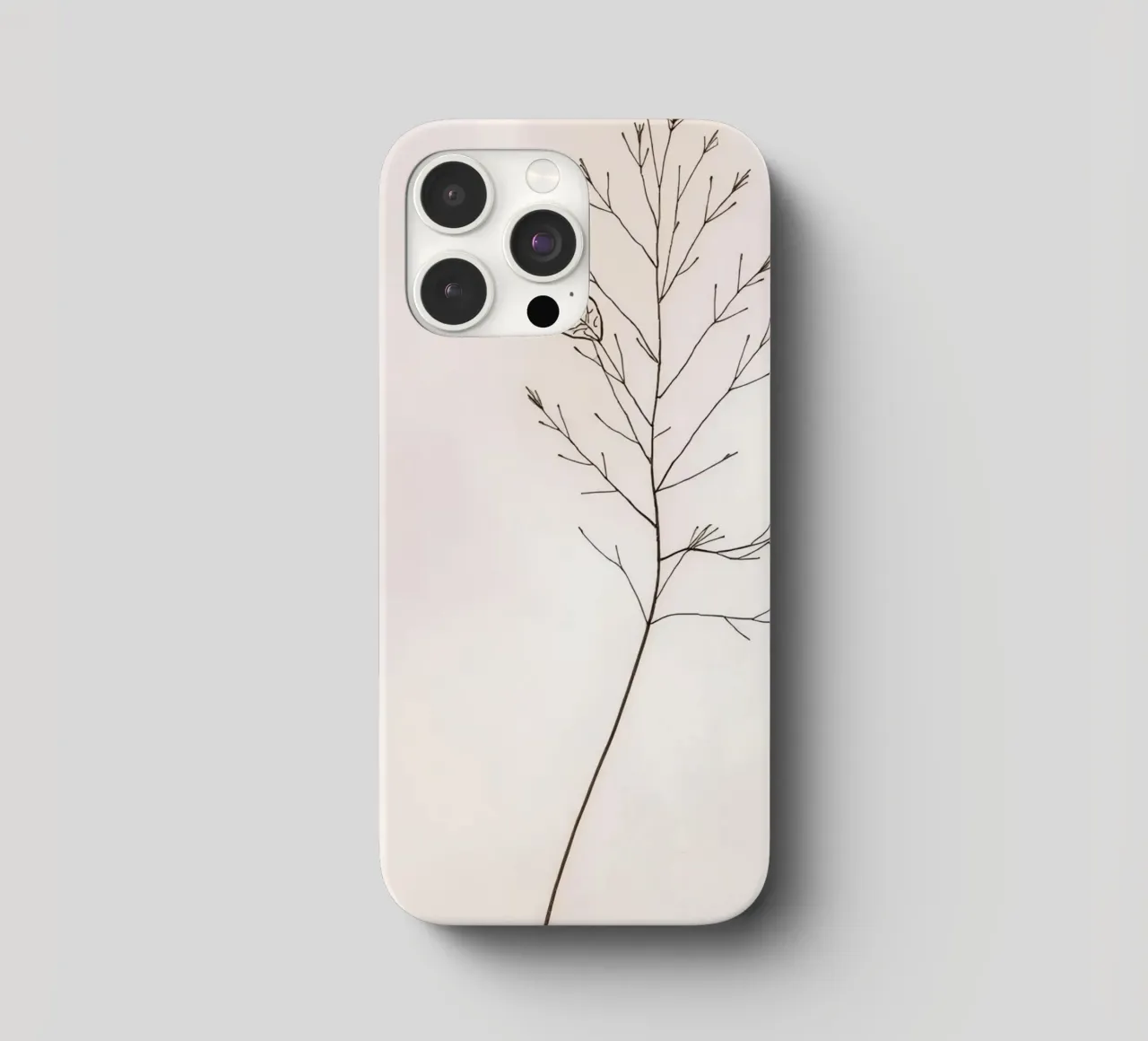 Single minimal botanical branch, displaying a leaf iphone case by DesignDoodle