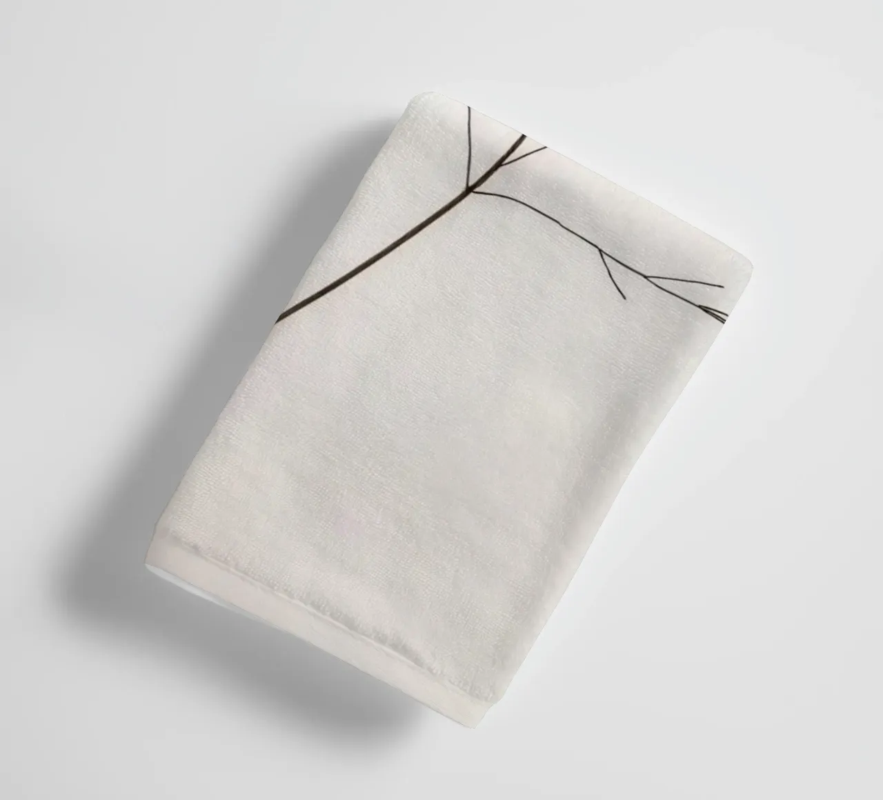 Single minimal botanical branch, displaying a leaf towel by DesignDoodle