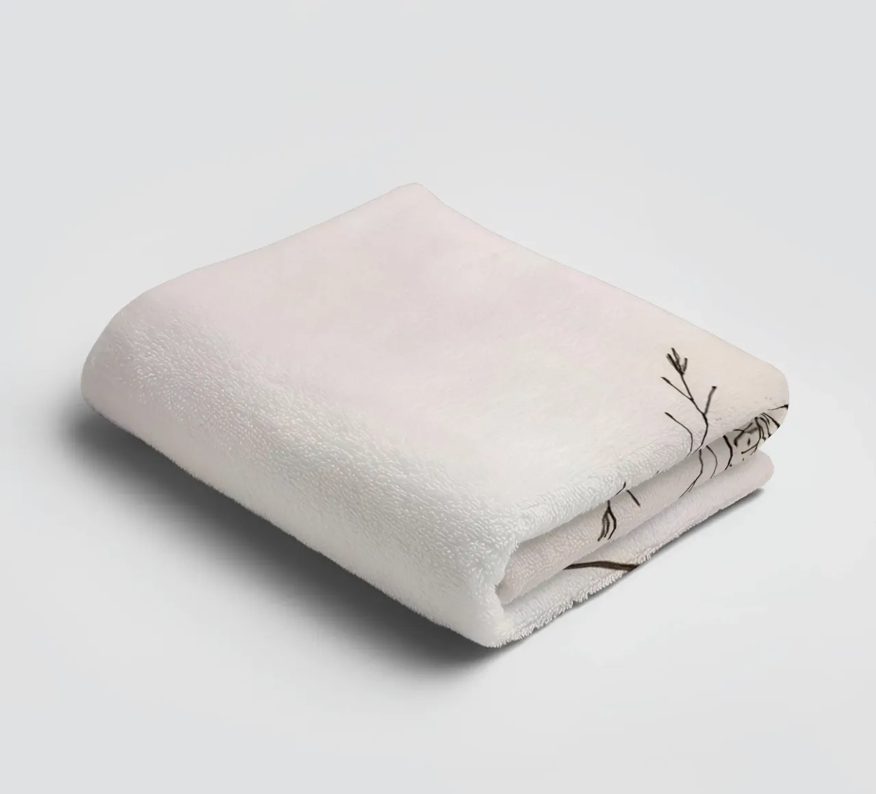 Single minimal botanical branch, displaying a leaf towel by DesignDoodle