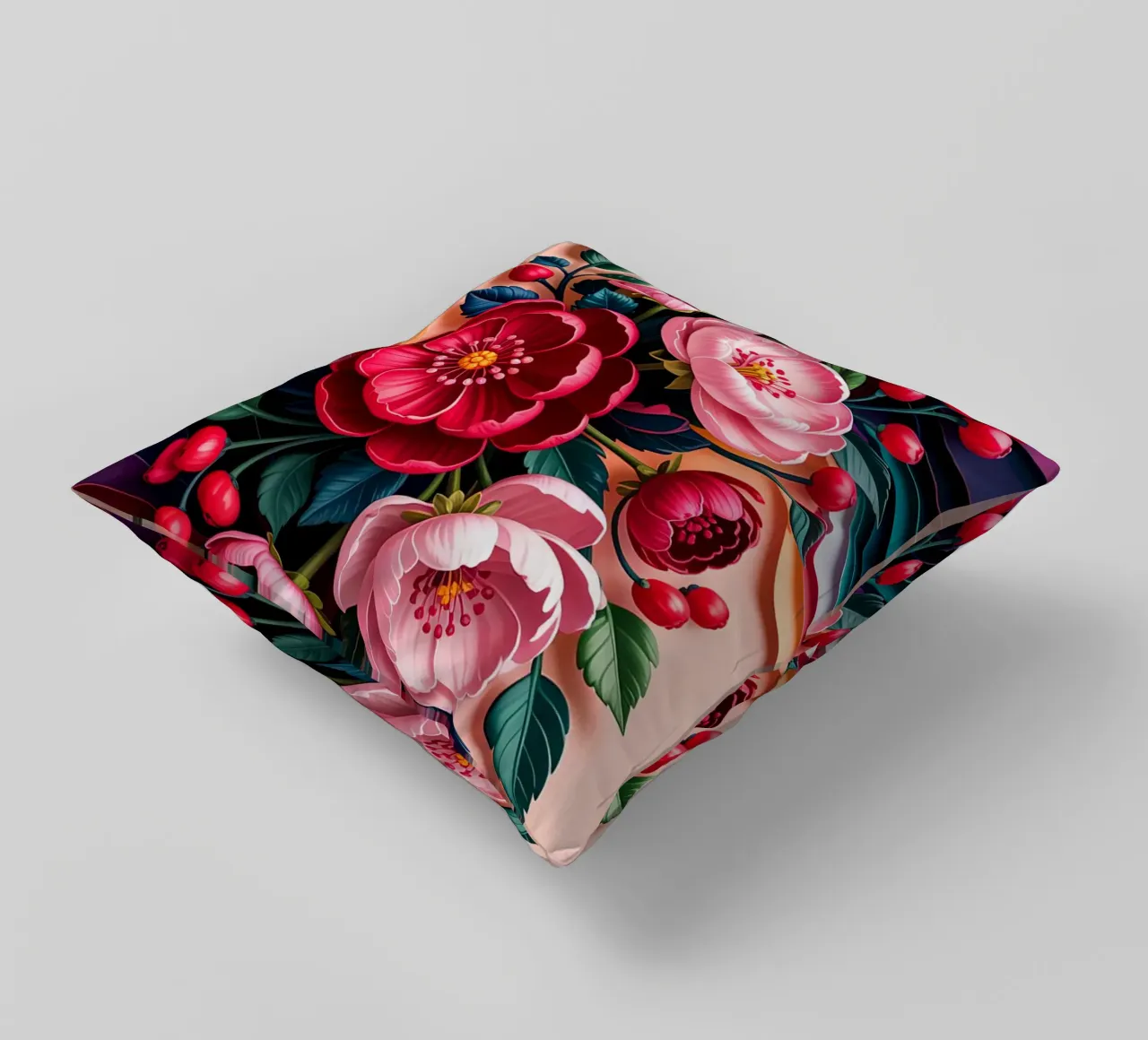 Red Flower cuscino da Jeff Studio