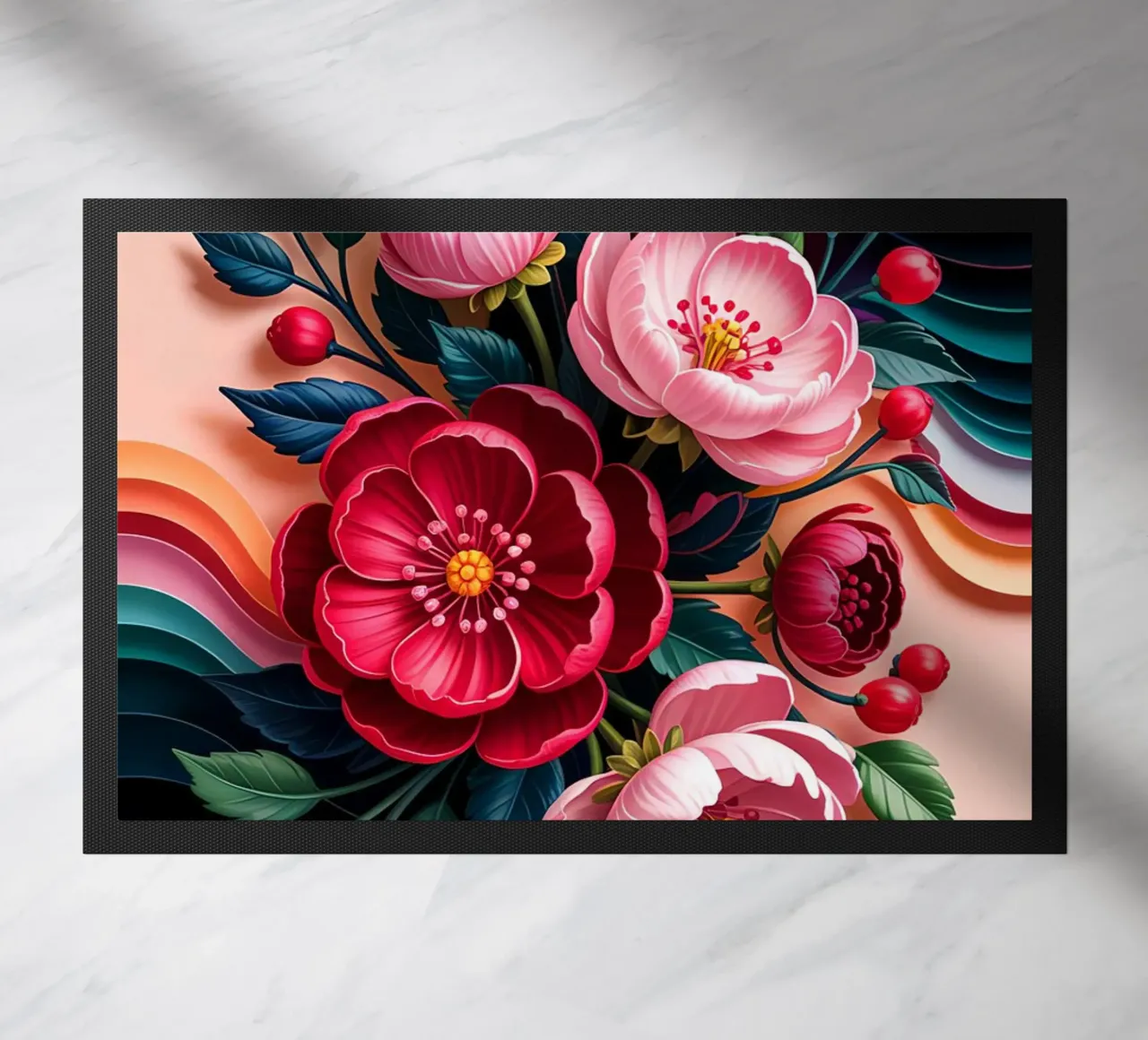 Red Flower zerbino da Jeff Studio