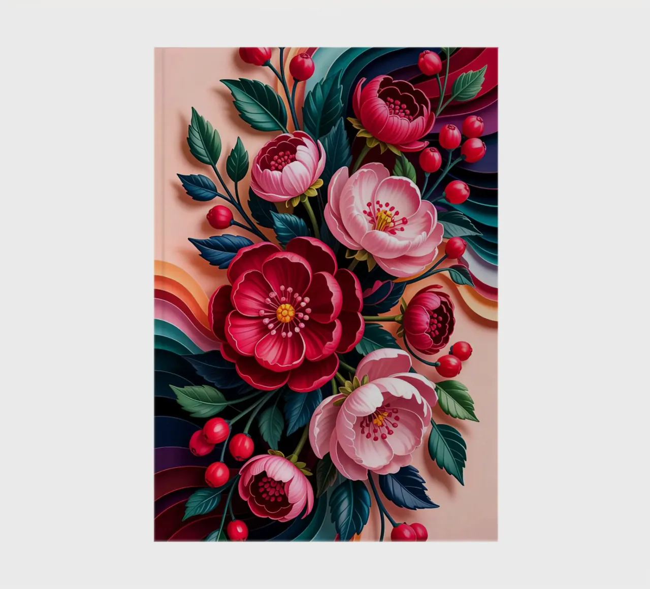 Red Flower notebook by Jeff Studio
