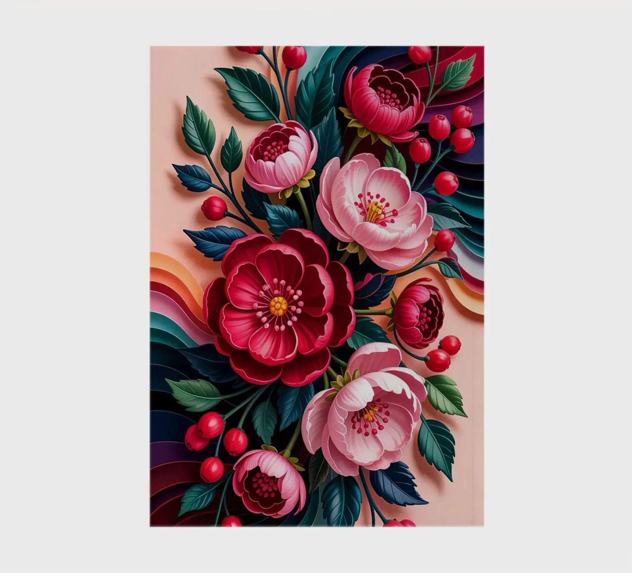 Red Flower notebook by Jeff Studio