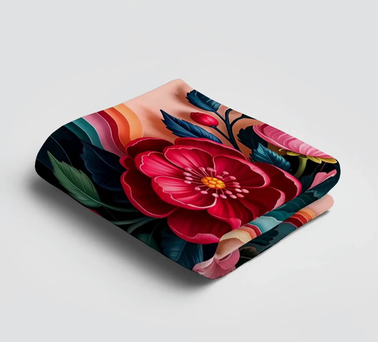 Red Flower asciugamano da bagno da Jeff Studio