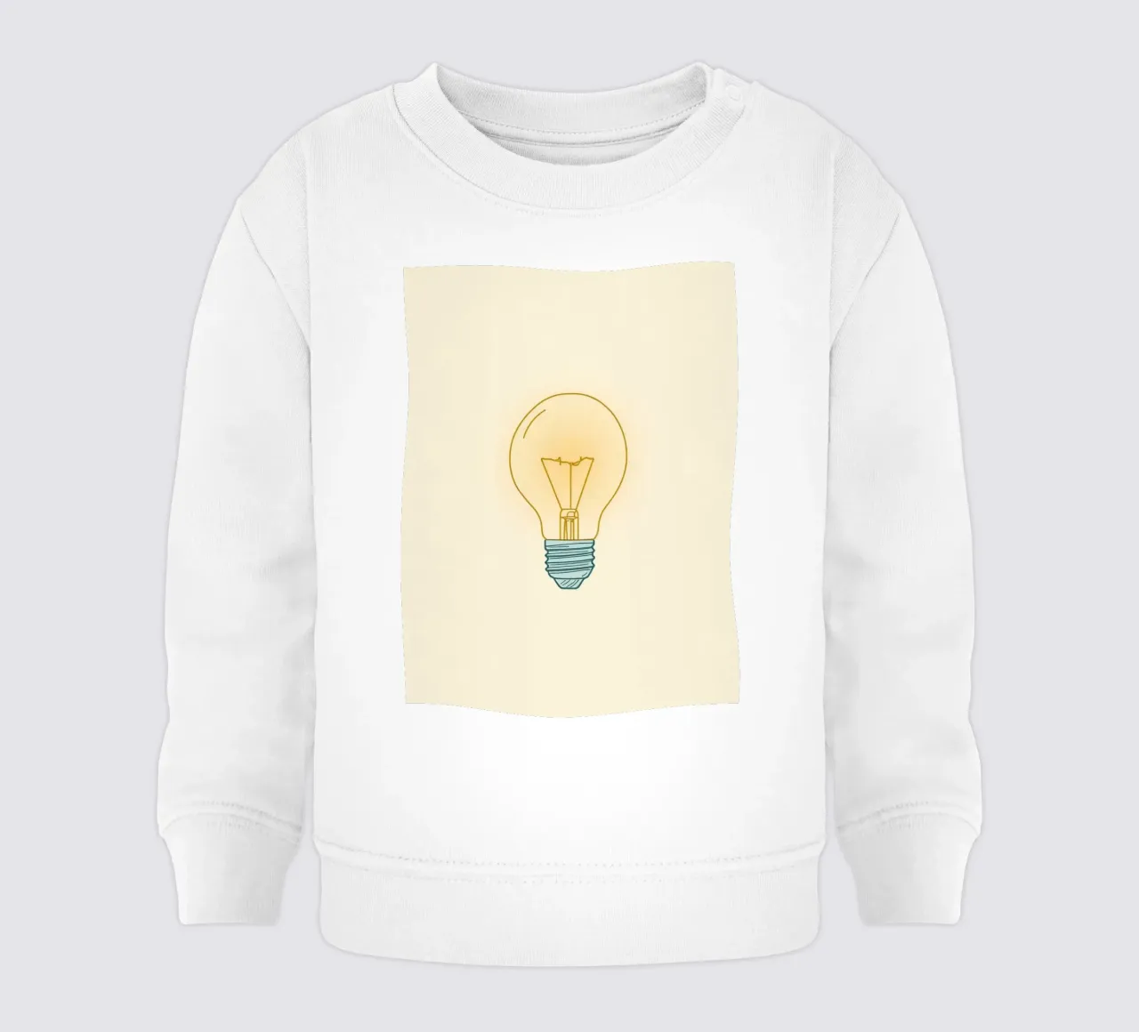 L'illustrazione di una lampadina illumina un'idea luminosa felpa neonato da DesignDoodle