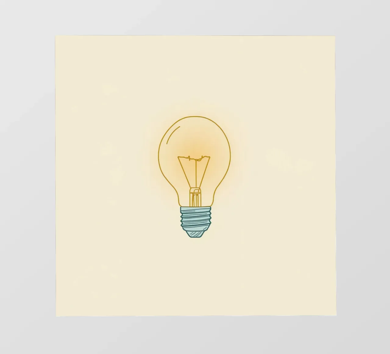L'illustrazione di una lampadina illumina un'idea luminosa pellicola backlit da DesignDoodle