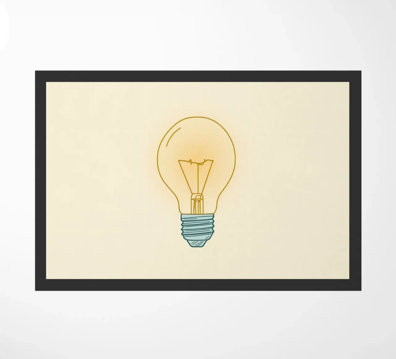 L'illustrazione di una lampadina illumina un'idea luminosa zerbino da DesignDoodle