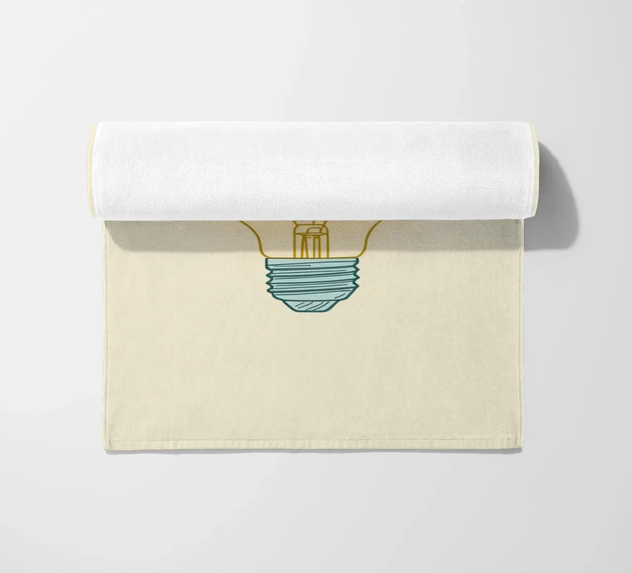 L'illustrazione di una lampadina illumina un'idea luminosa telo mare da DesignDoodle
