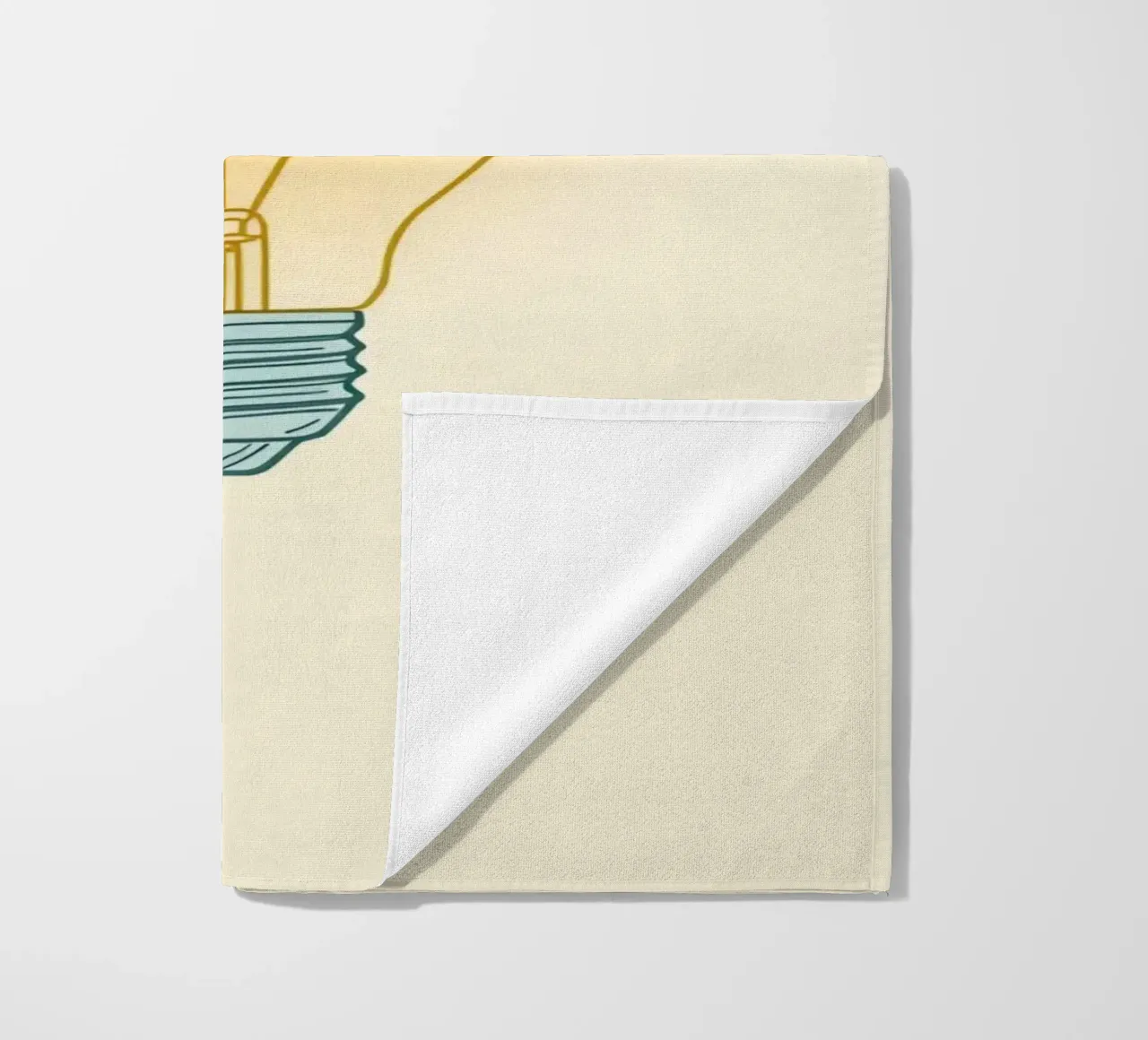 L'illustrazione di una lampadina illumina un'idea luminosa telo mare da DesignDoodle