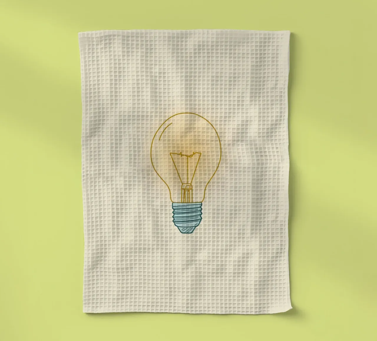 L'illustrazione di una lampadina illumina un'idea luminosa canovaccio da cucina da DesignDoodle