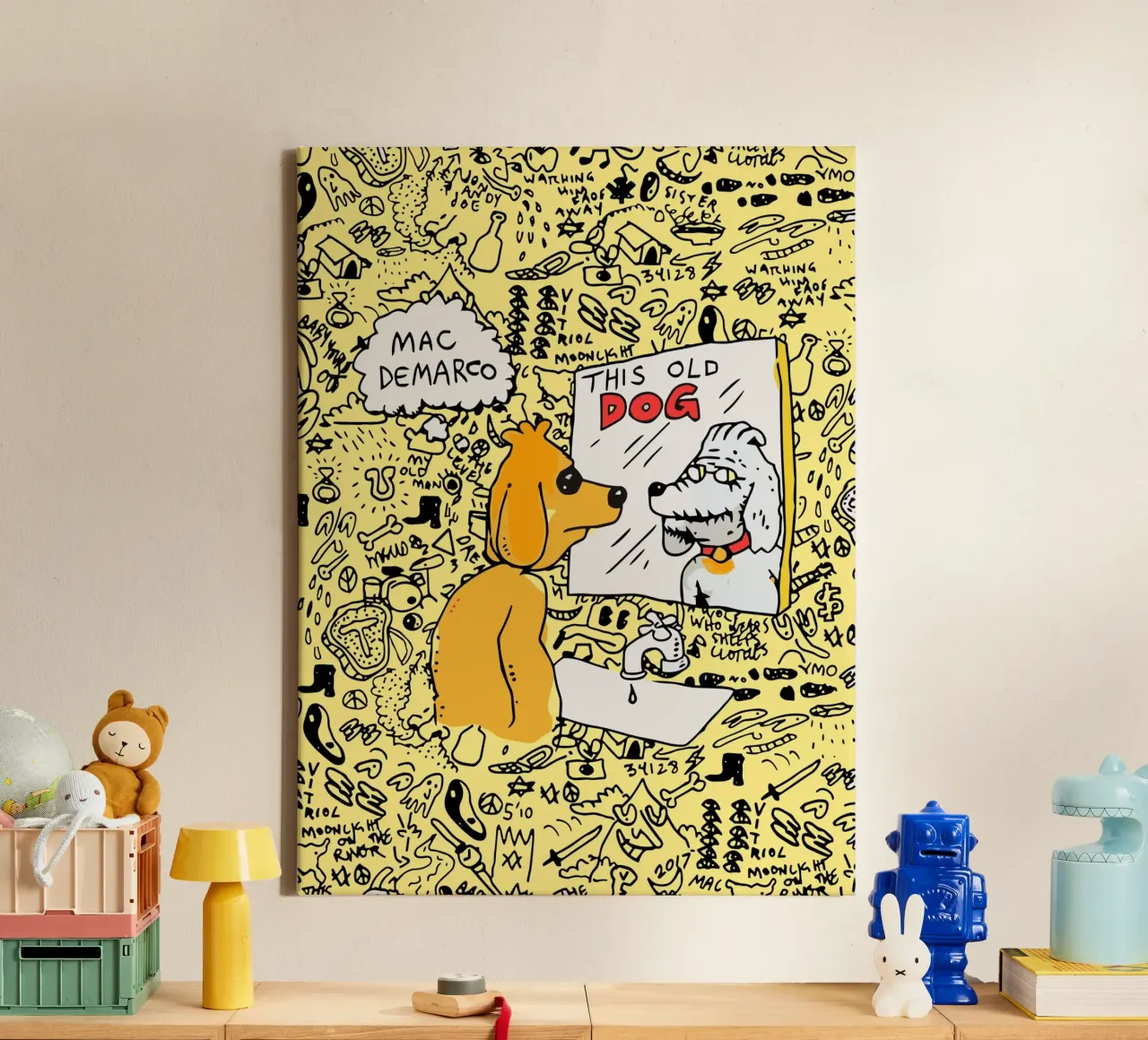 Mac Demarco This Old Dog tela con Cornice a cassetta da esoygeboys