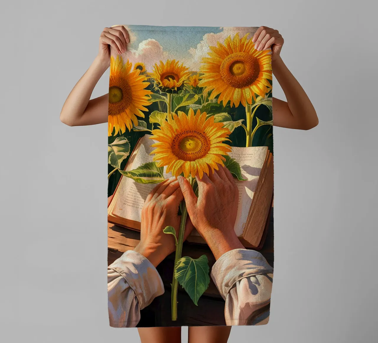 sunflowers towel by Jeff Studio