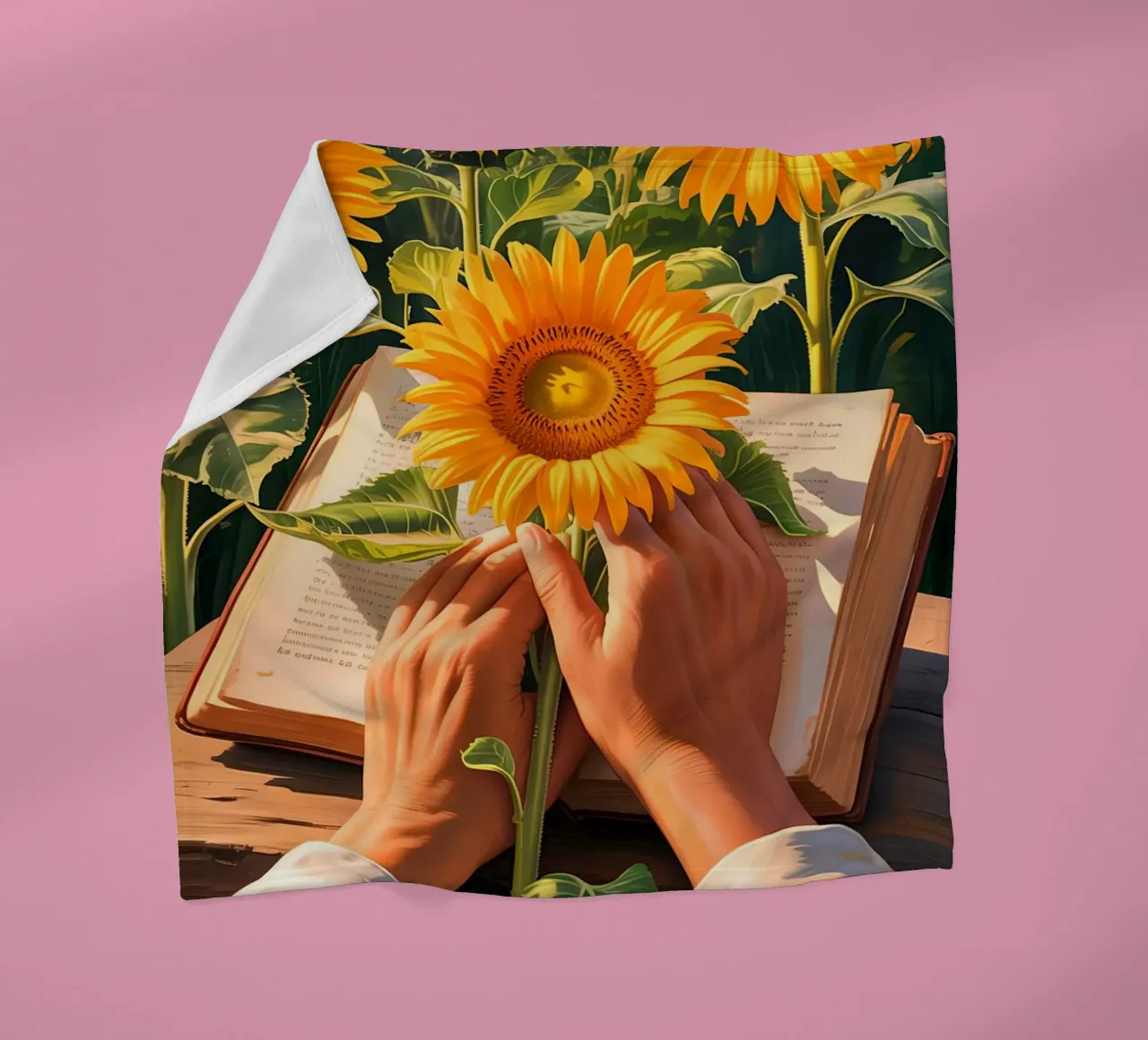 sunflowers coperta in pile da Jeff Studio