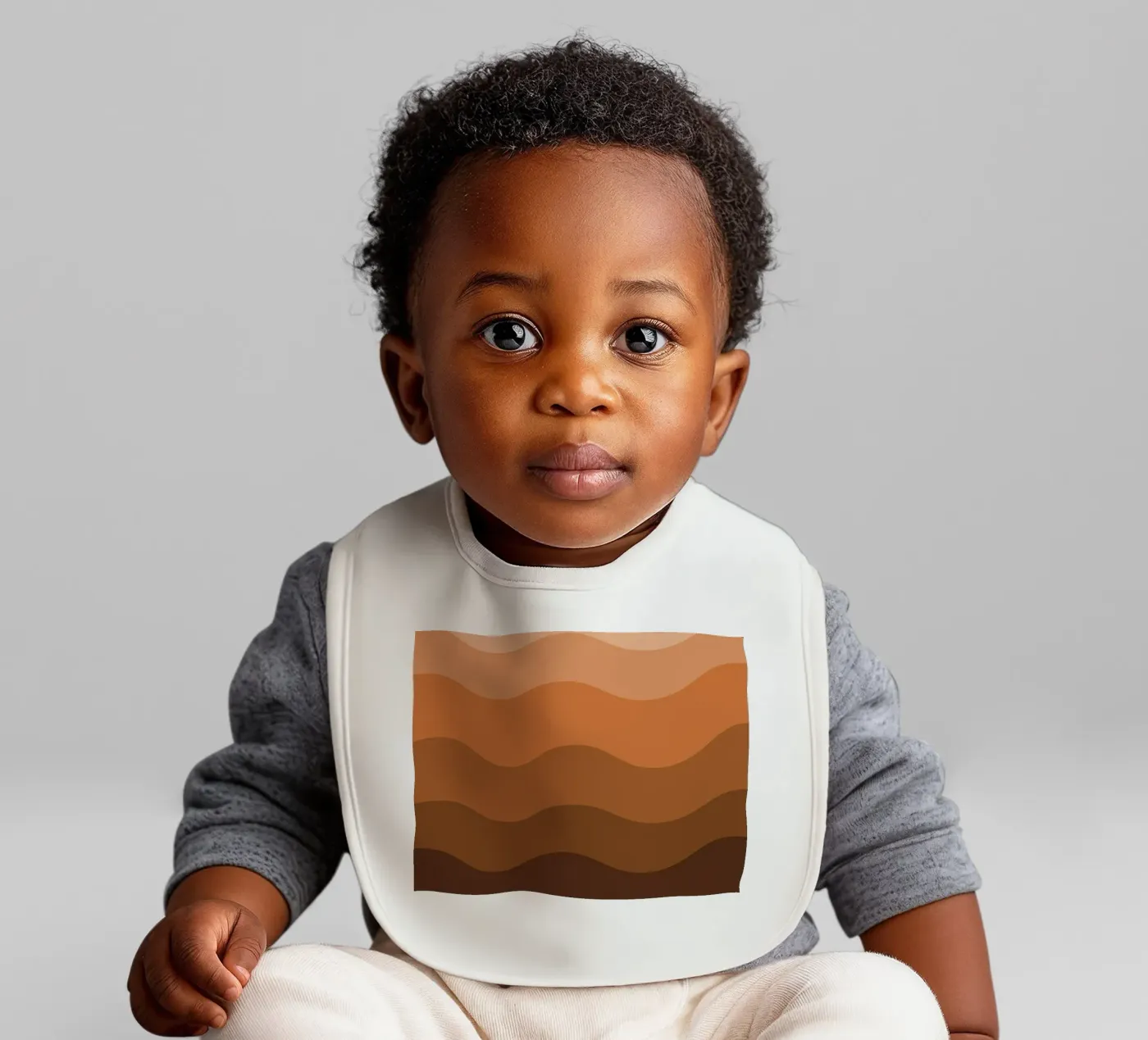 Brown gradient design bavaglino da baobabprintstore