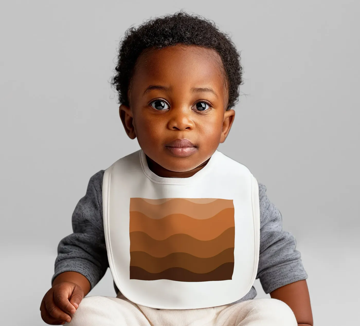 Brown gradient design bavaglino da baobabprintstore