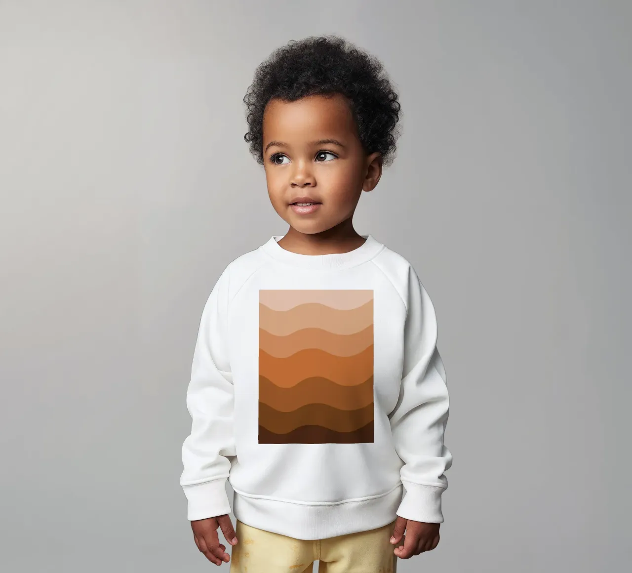 Brown gradient design felpa neonato da baobabprintstore