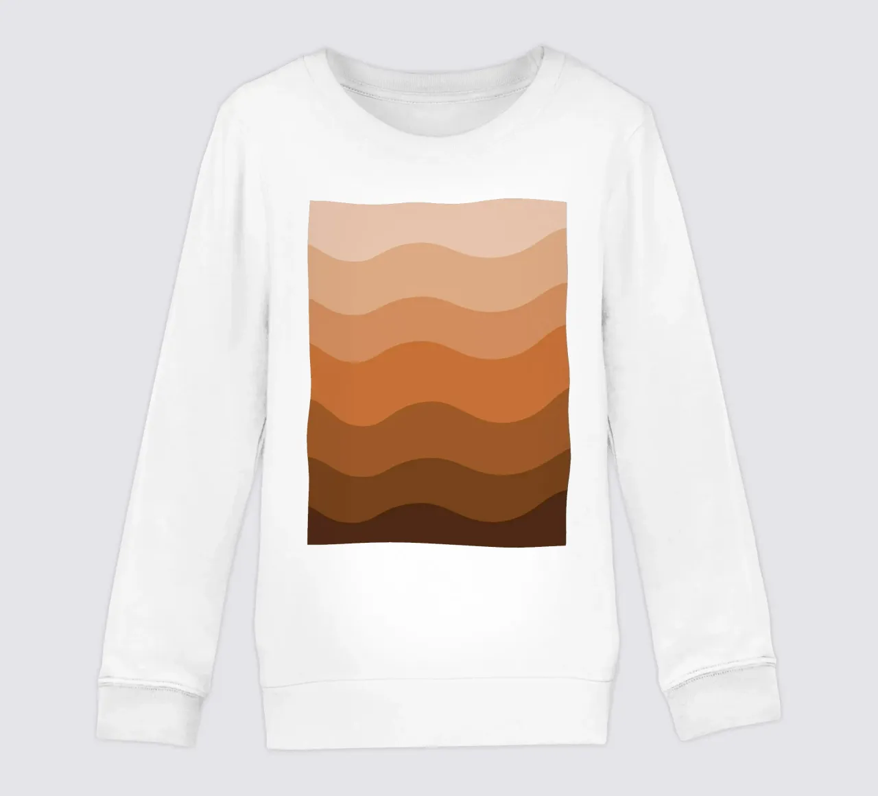 Brown gradient design felpa bambino da baobabprintstore