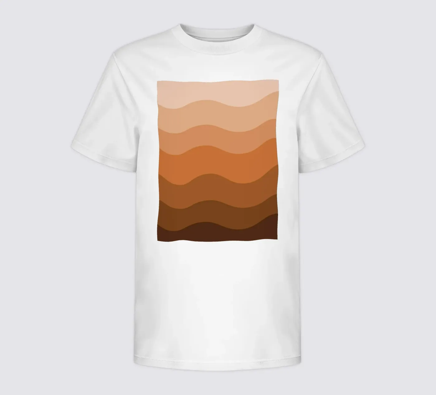 Brown gradient design t-shirt bambini da baobabprintstore