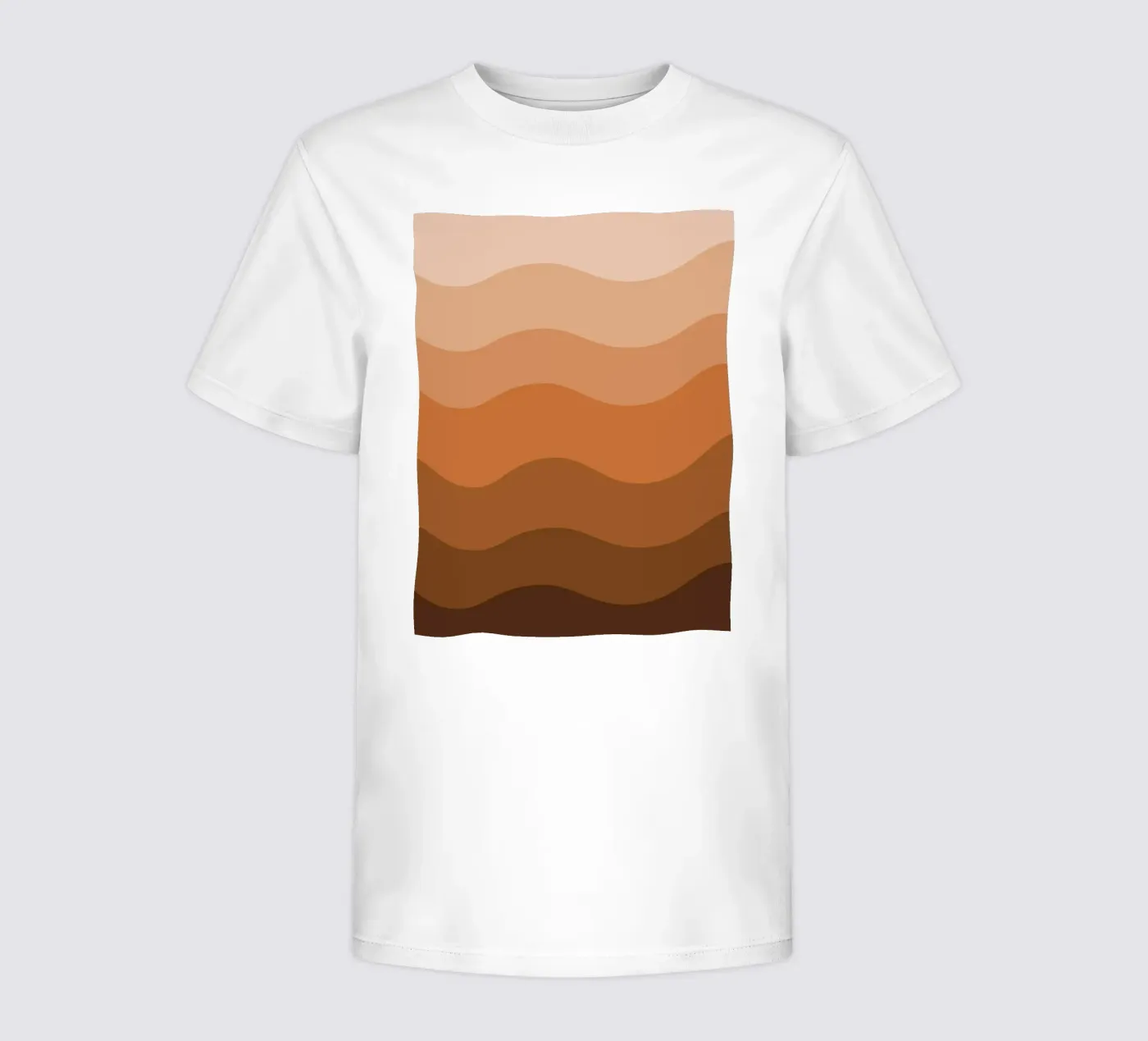 Brown gradient design t-shirt bambini da baobabprintstore