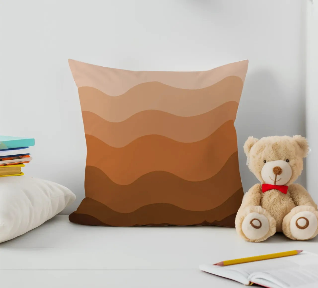 Brown gradient design cuscino da baobabprintstore