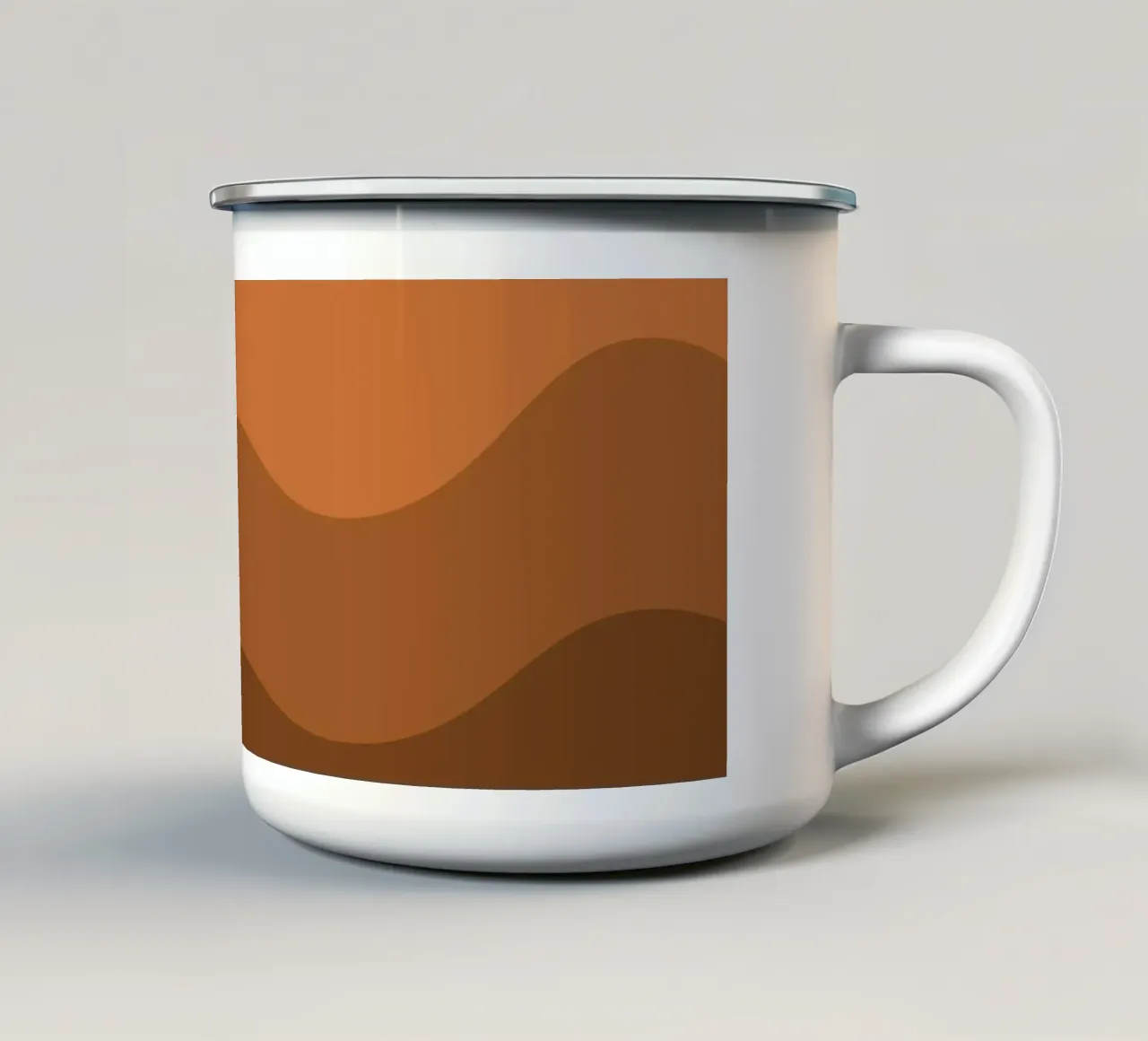 Brown gradient design tazza in smalto da baobabprintstore