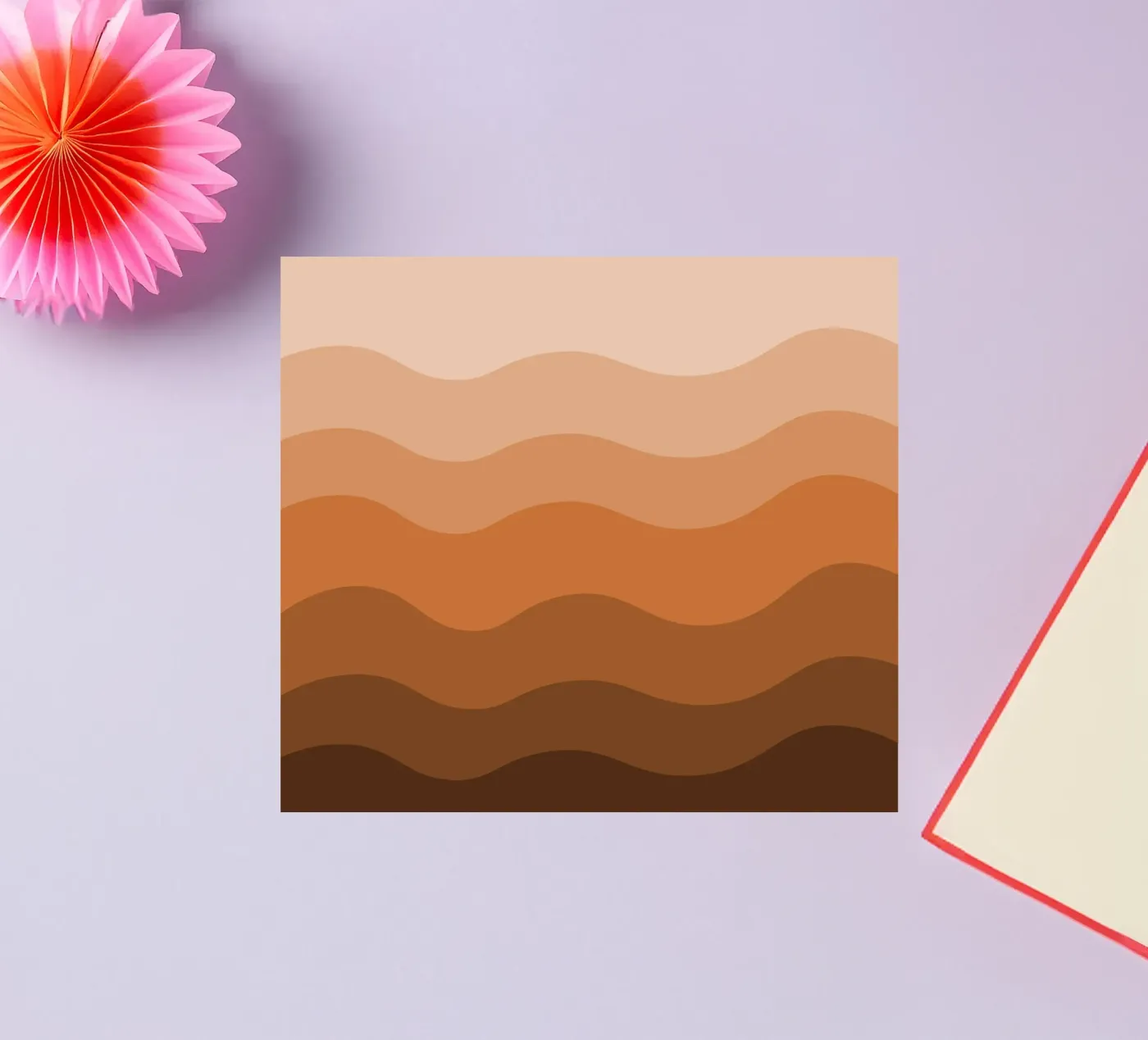 Brown gradient design sticker by baobabprintstore