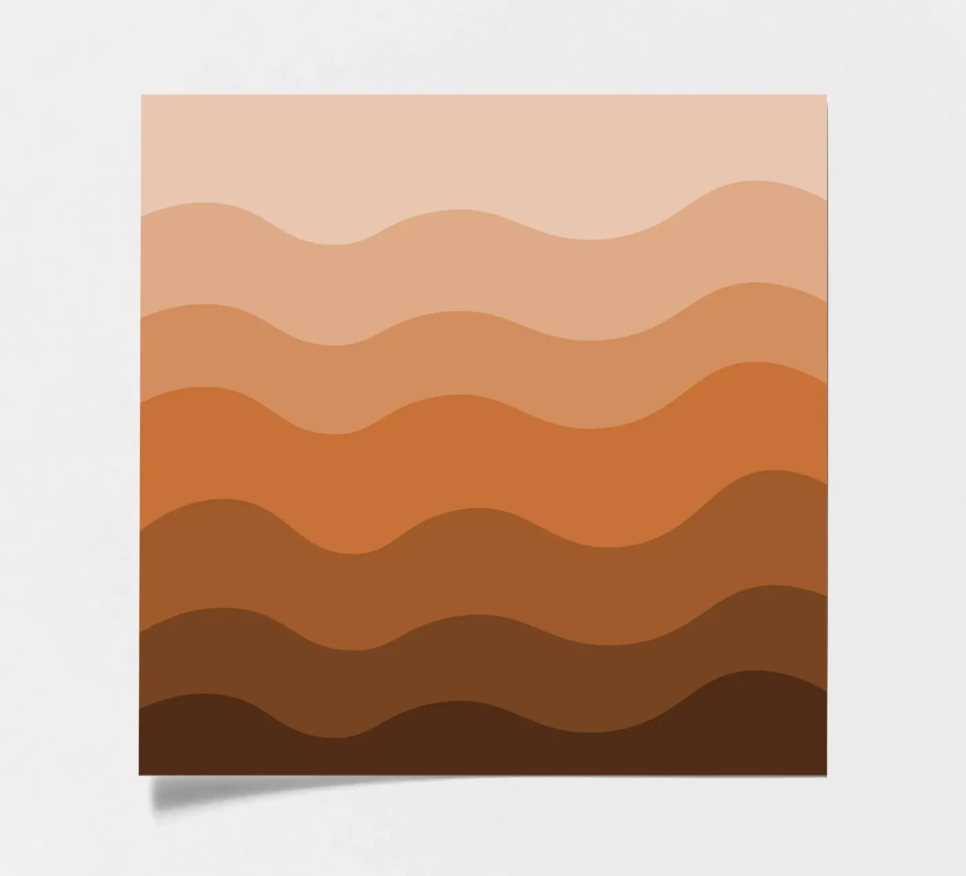 Brown gradient design sticker sheet by baobabprintstore