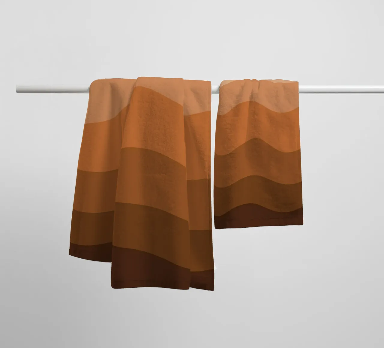 Brown gradient design asciugamano da bagno da baobabprintstore