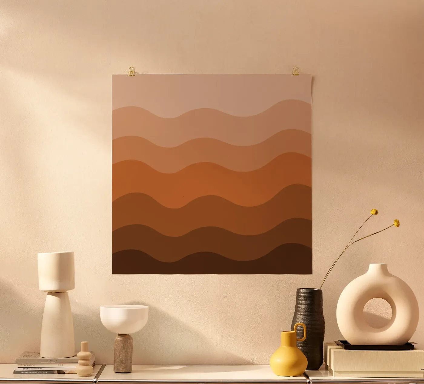 Brown gradient design poster by baobabprintstore