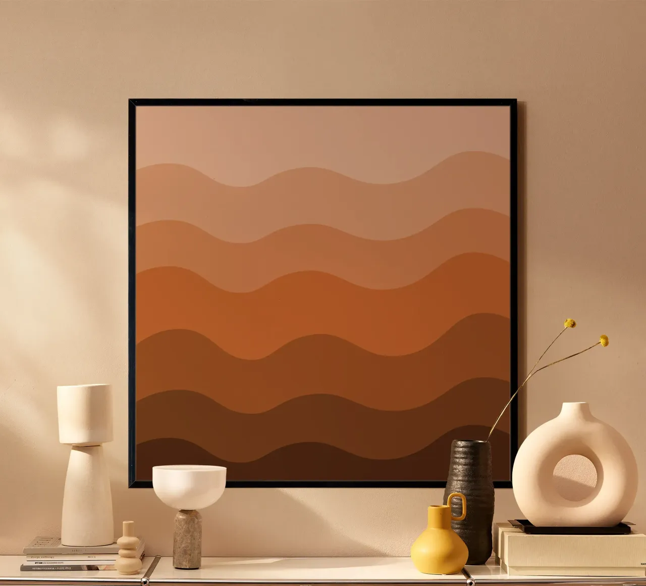 Brown gradient design poster da baobabprintstore