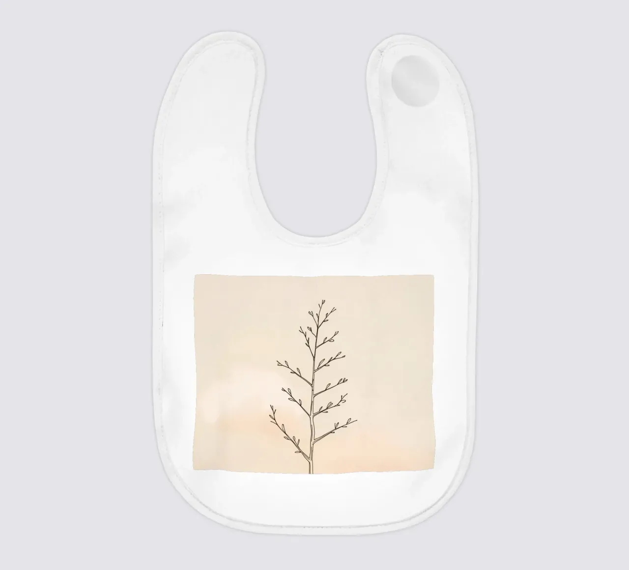 Semplice albero abbozzato su uno sfondo chiaro bavaglino da DesignDoodle