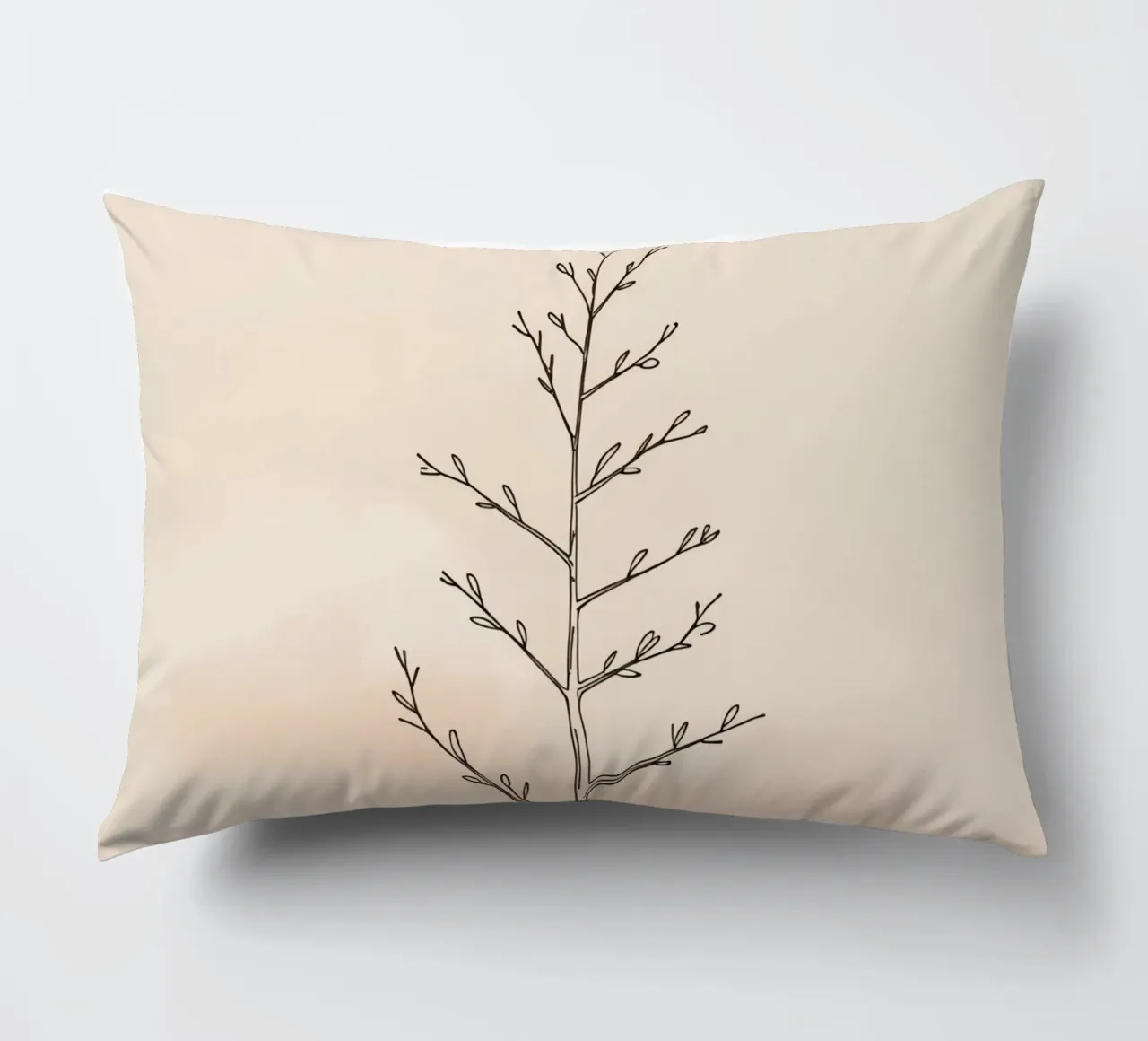 Simple sketched tree against a light background decorative cushion by DesignDoodle