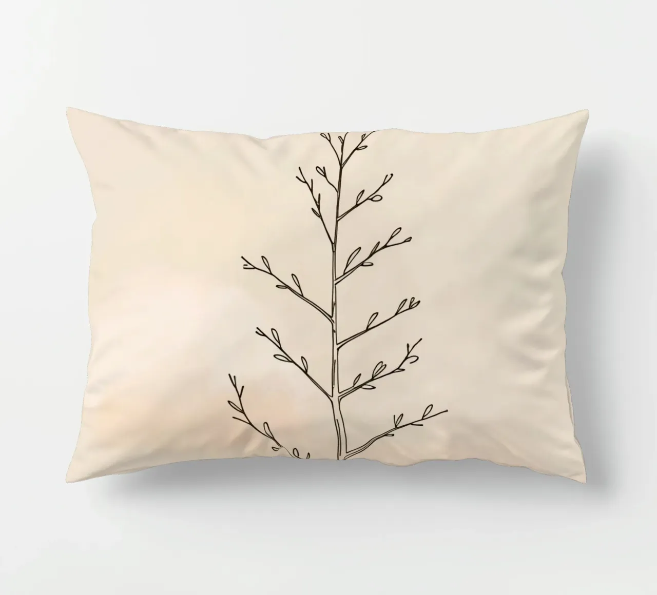 Simple sketched tree against a light background decorative cushion by DesignDoodle