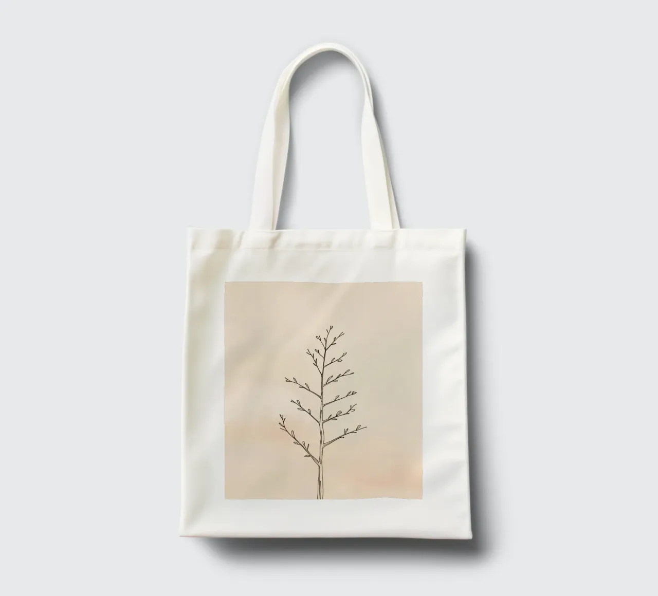 Semplice albero abbozzato su uno sfondo chiaro borsa in juta da DesignDoodle